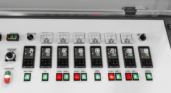 plastic granulator control panel